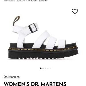 Dr. Martens White Black Platform Sandals